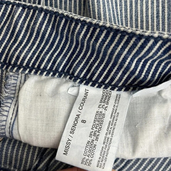 NINE WEST Vintage America Collection Jeans Blue Light Wash Stripe Boho Size 8 - Picture 7 of 10